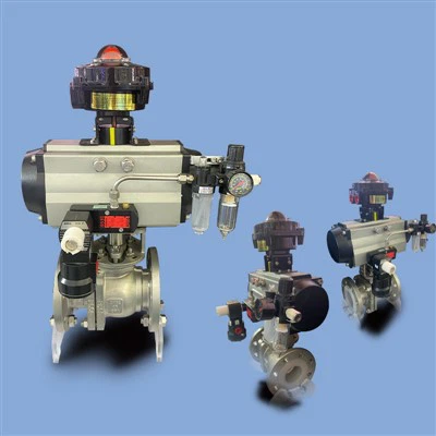 Ball ventil prevádzkovaný priemyselný prírubový vzduch